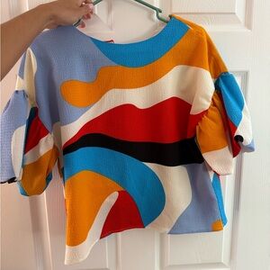 Colorful Abstract Women's Top